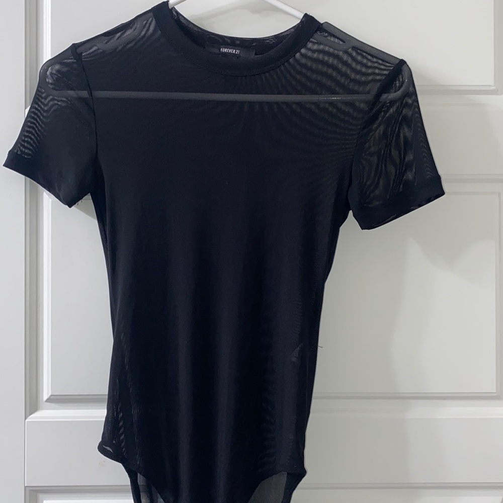 Mesh fitted body suit